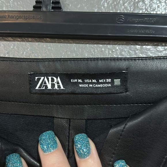 Zara Black Leather Leggings - Picture 7 of 7